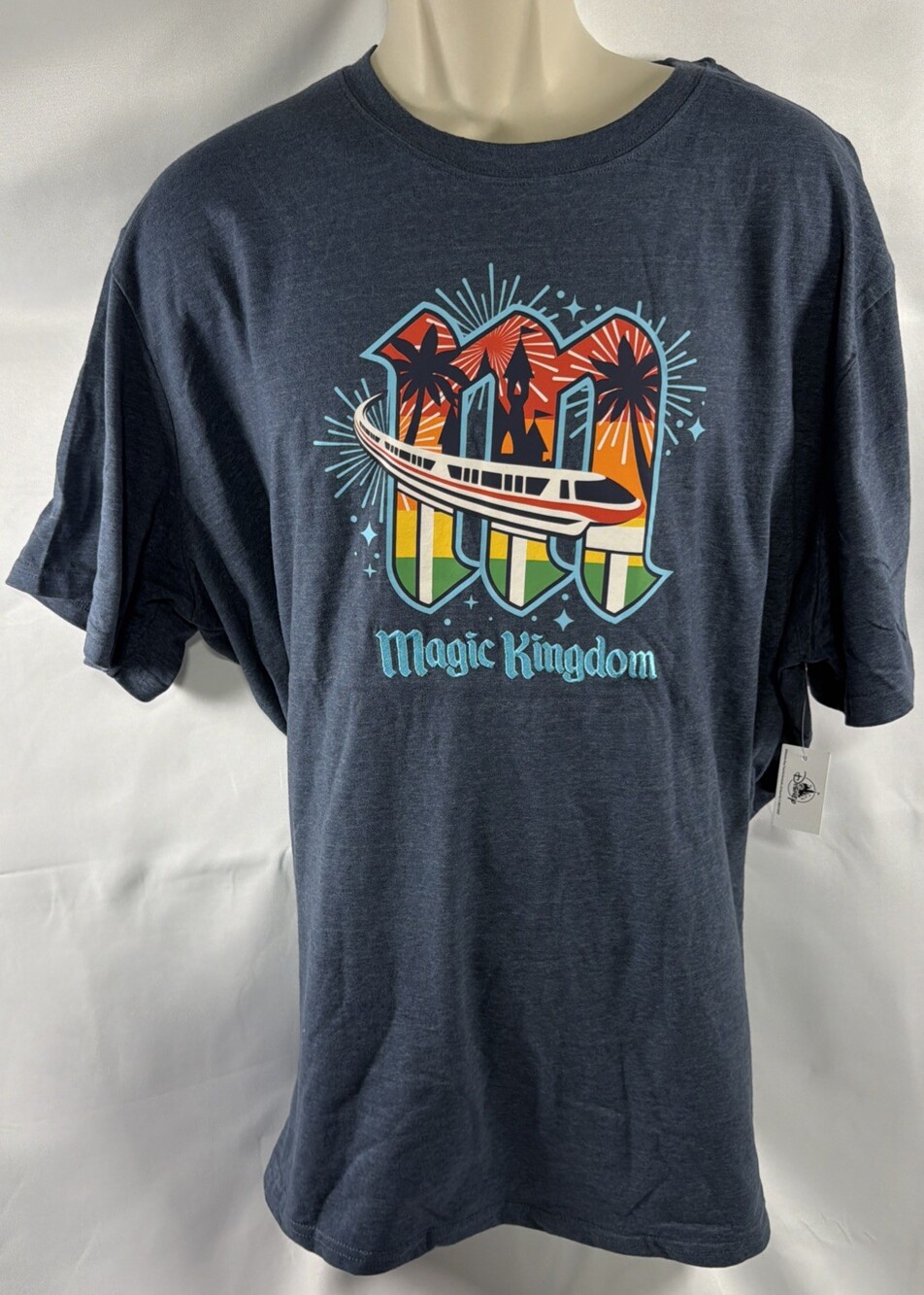 2026 Disney Parks Magic Kingdom M Monorail Adult Unisex T-Shirt XXL Embroidered